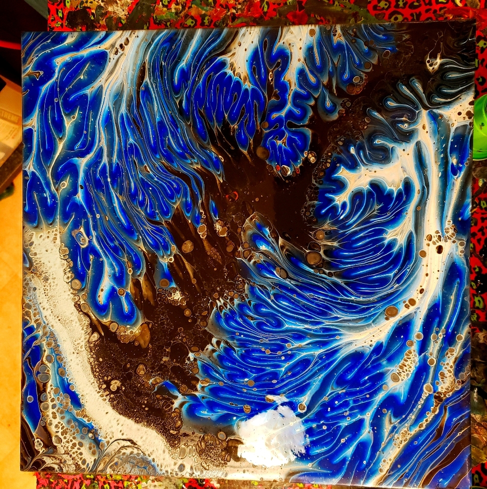 12x12 abstract painting